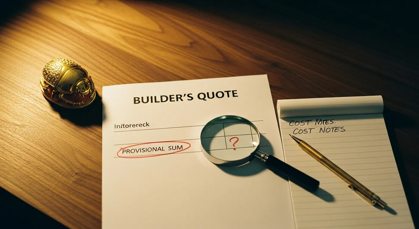 What Is a Provisional Sum? Why It Matters in Your Builder's Quote